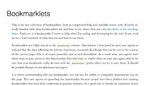 Bookmarklets