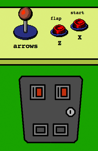 arcade controls and coin slots